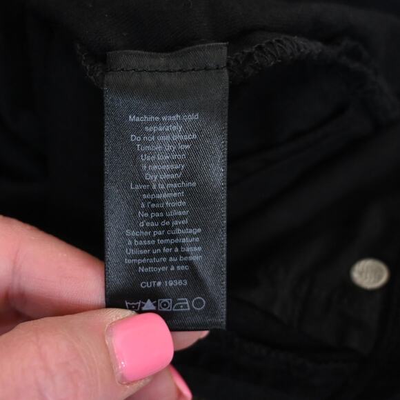 rag & bone Women's 24 Nina Black Velvet Skinny Jean - Picture 13 of 13